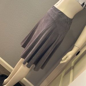 Max Studio A-line Faux Sued Skirt